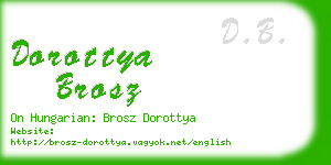 dorottya brosz business card